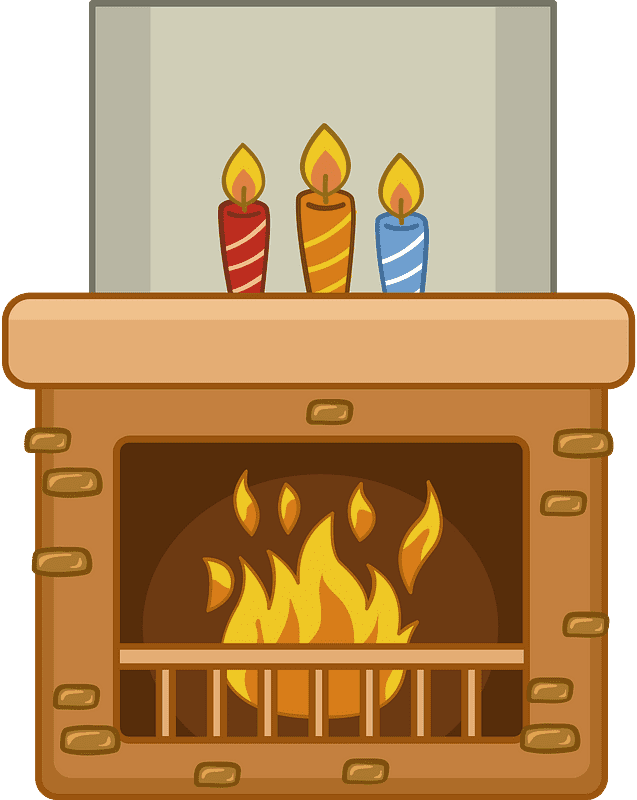 Fireplace clipart transparent for free