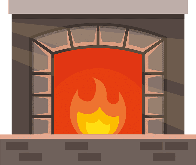 Fireplace clipart transparent for kid