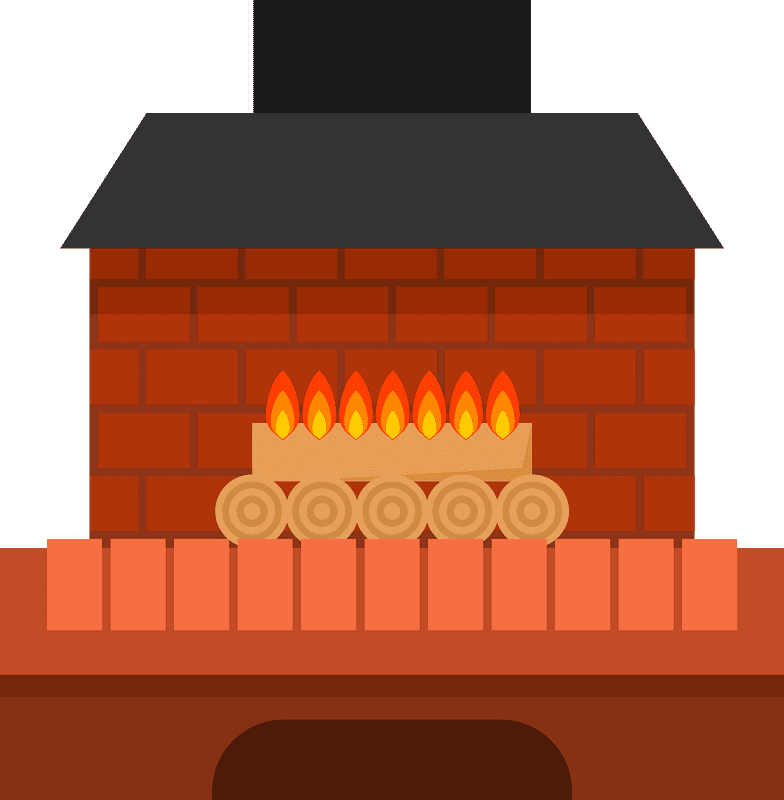 Fireplace clipart transparent for kids