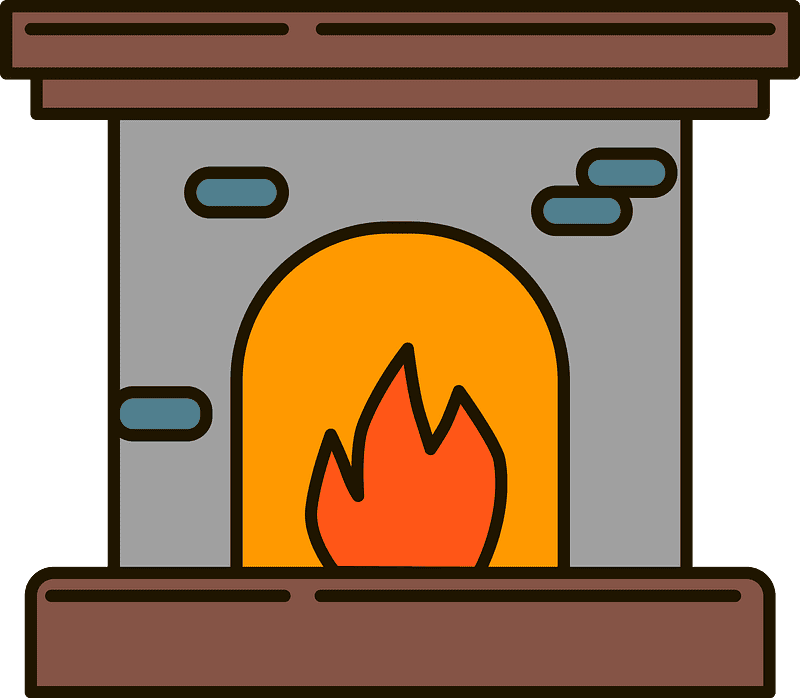 Fireplace clipart transparent free
