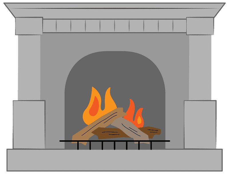 Fireplace clipart transparent