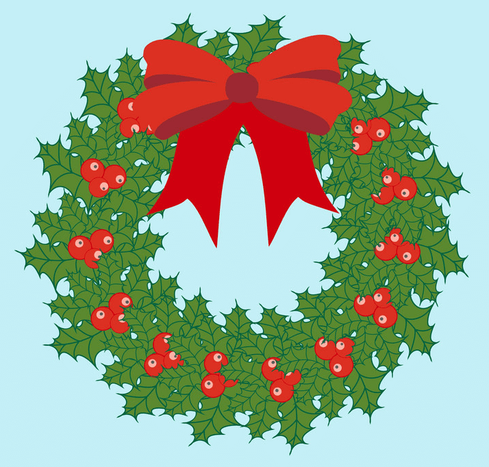 Free Christmas Wreath clipart download