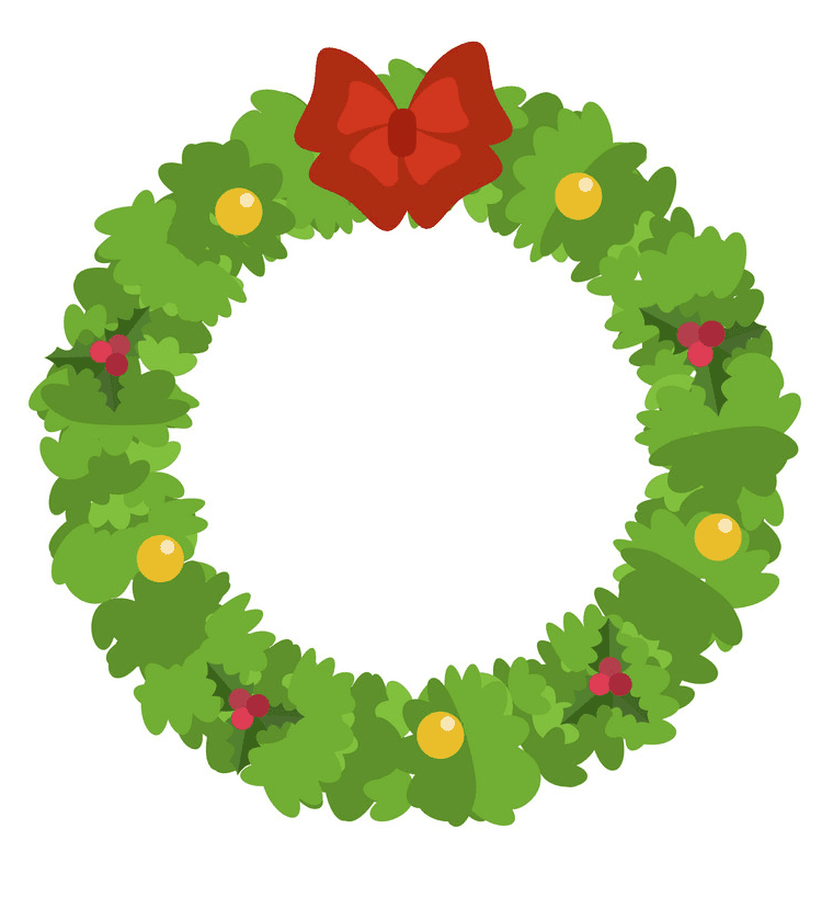 Free Christmas Wreath clipart for kid