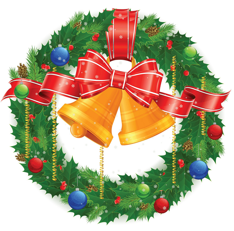 Free Christmas Wreath clipart image