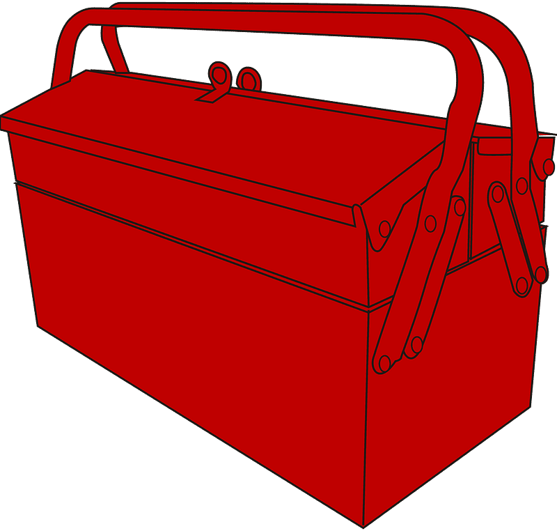 Red Toolbox clipart transparent
