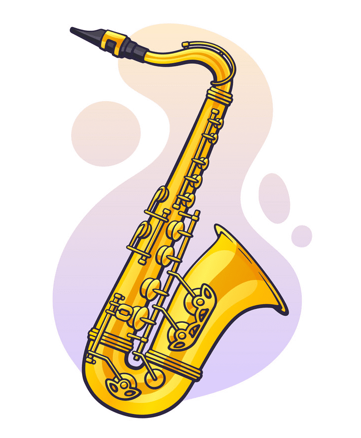 Saxophone clipart 6