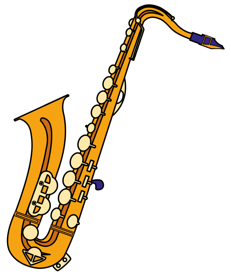 Saxophone clipart 7