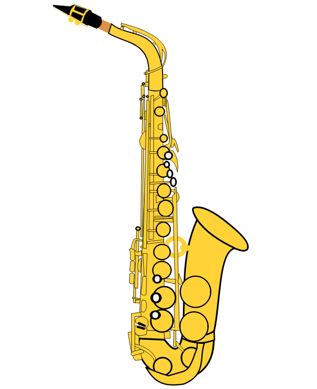 Saxophone clipart free 9