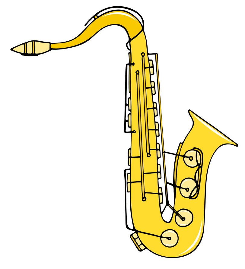 Saxophone clipart png for kids