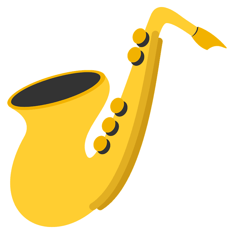 Saxophone clipart transparent for free