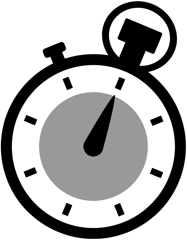 Stopwatch Clipart Black and White 2