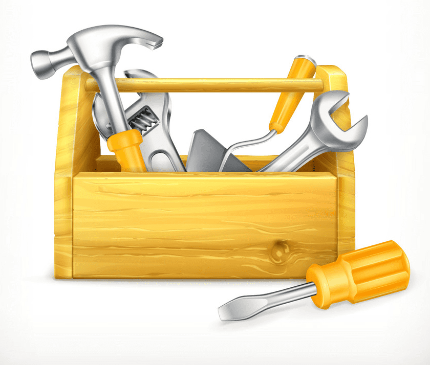 Toolbox clipart for kids