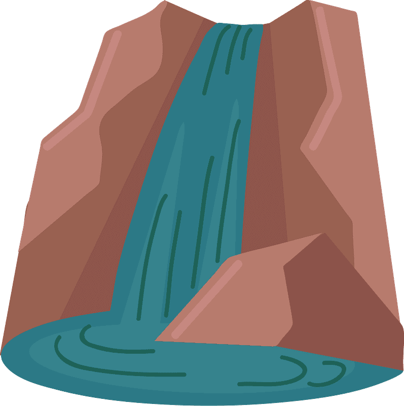 Waterfall clipart for kid