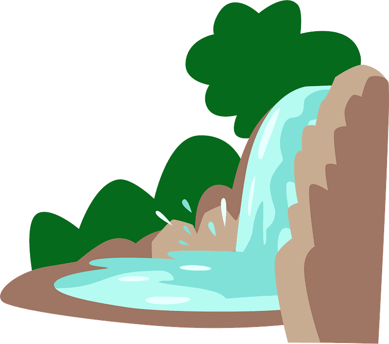 Waterfall clipart for kids