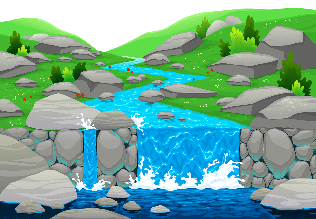 Waterfall clipart free 1