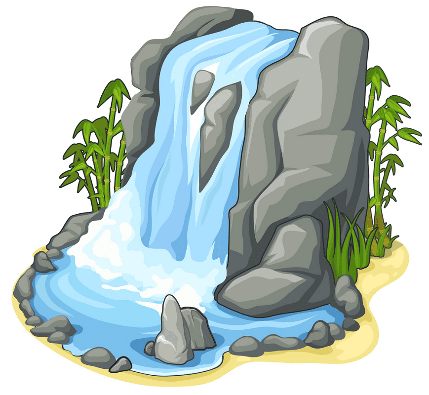 Waterfall clipart png for kid