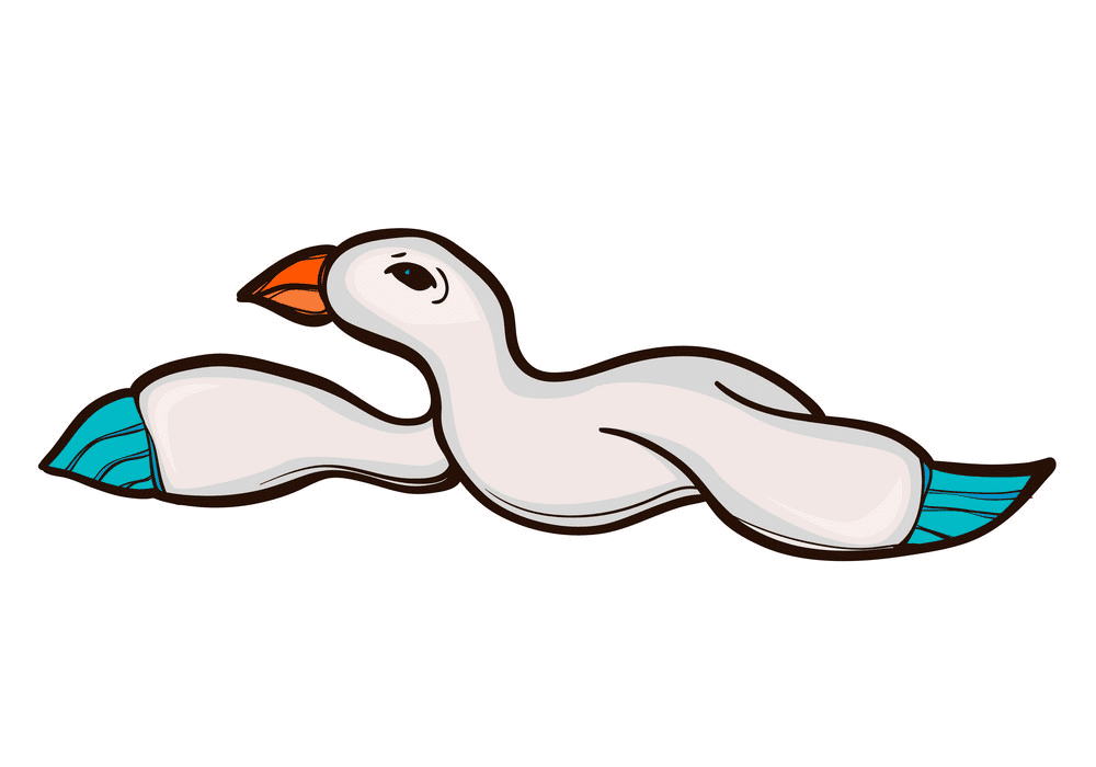 Flying Seagull Clipart