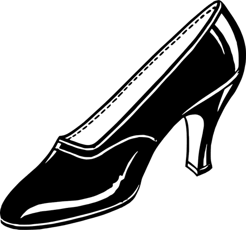 Free High Heel Clipart Black and White