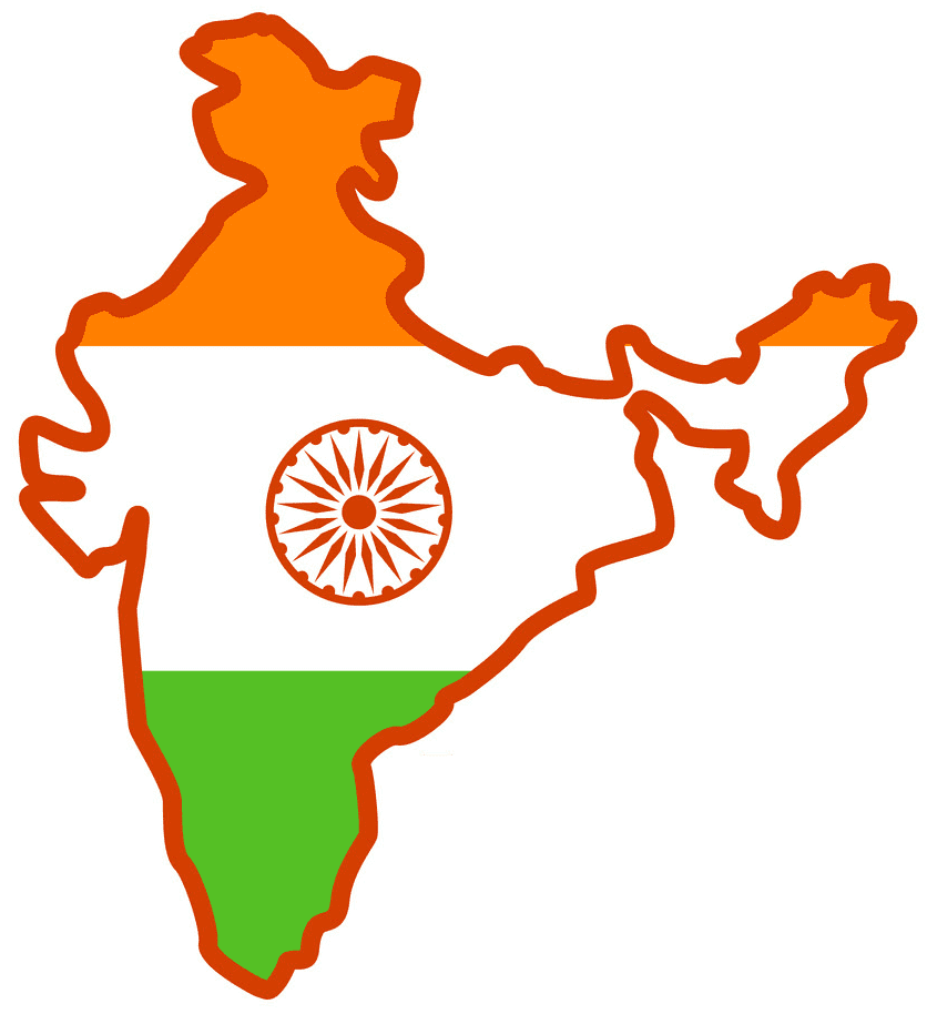 Free India Map clipart picture