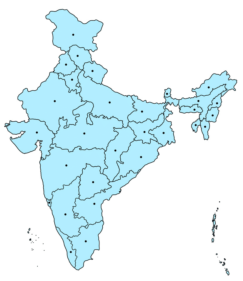 Free India Map clipart