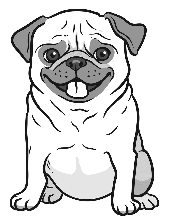 Free Pug clipart picture