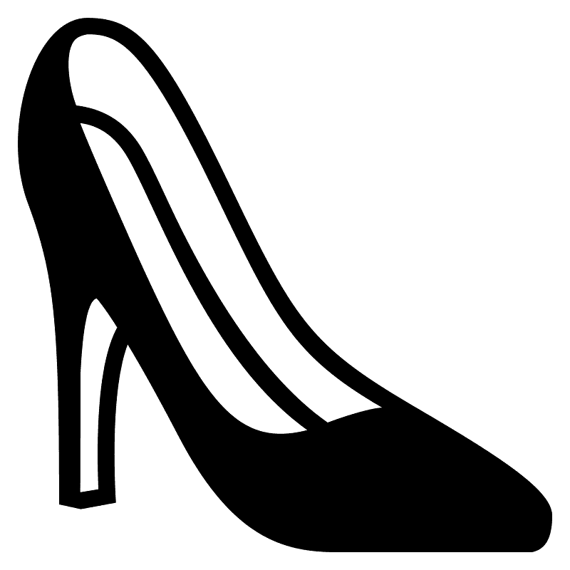 High Heel Clipart Black and White