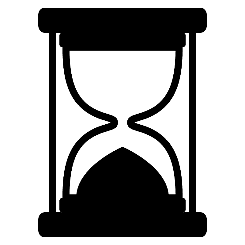 Hourglass Clipart Black and White 1