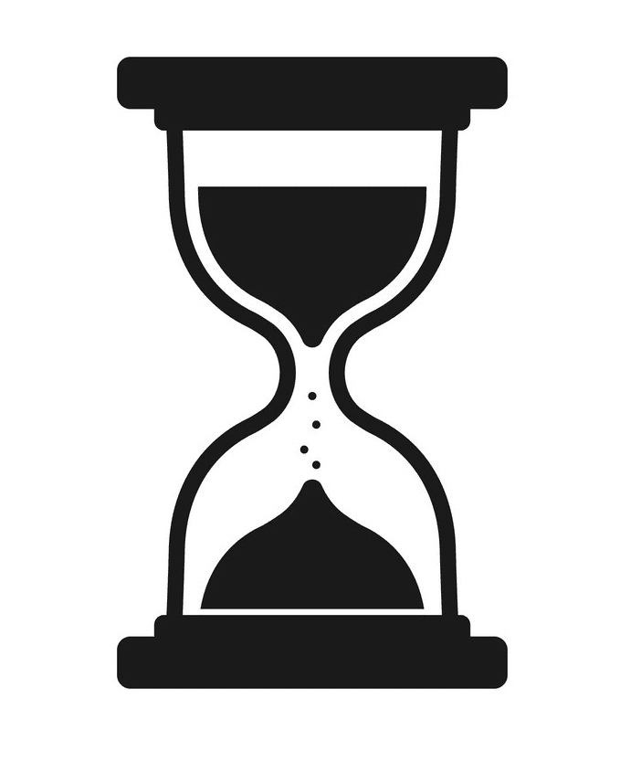 Hourglass Clipart Black and White 2