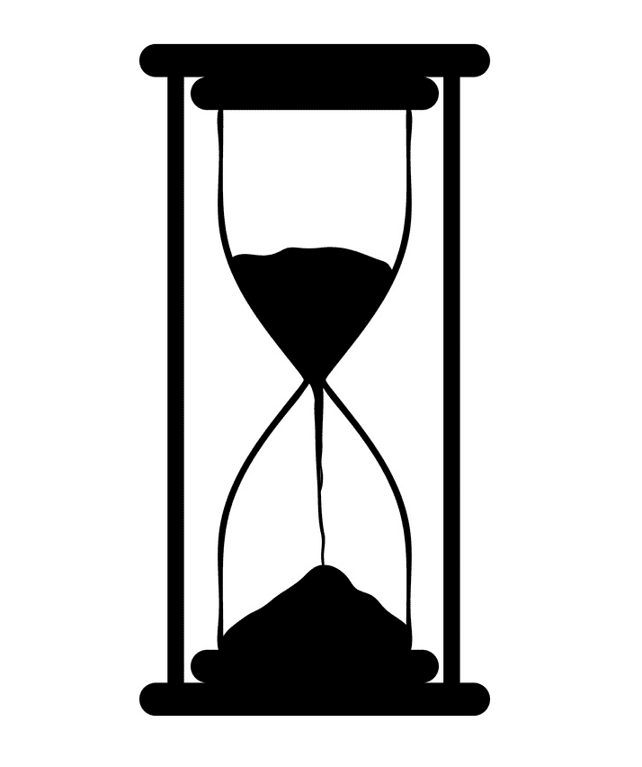 Hourglass Clipart Black and White 4