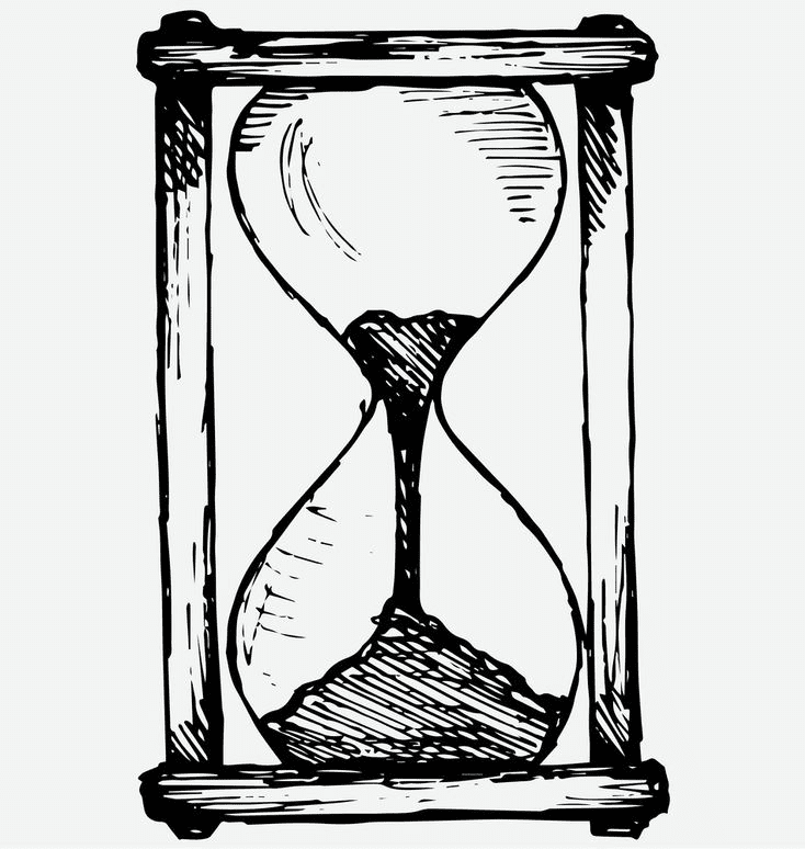 Hourglass Clipart Black and White 5