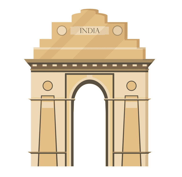 India Gate clipart for free
