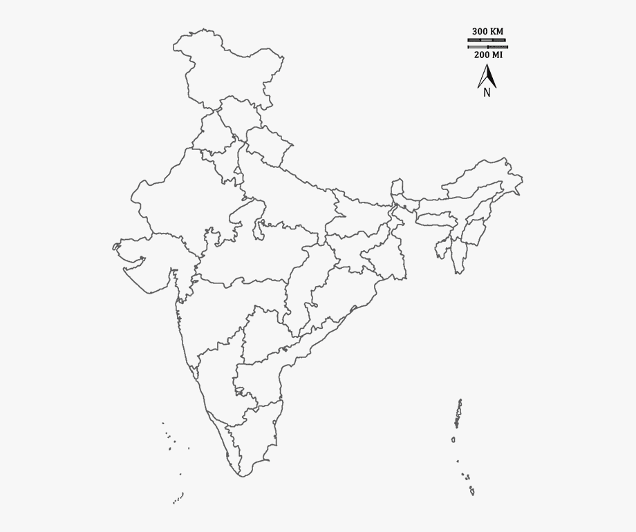 India Map Black and White Download