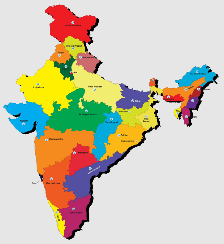 India Map clipart 5
