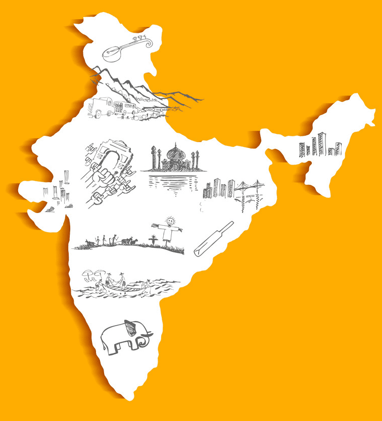 India Map clipart 6