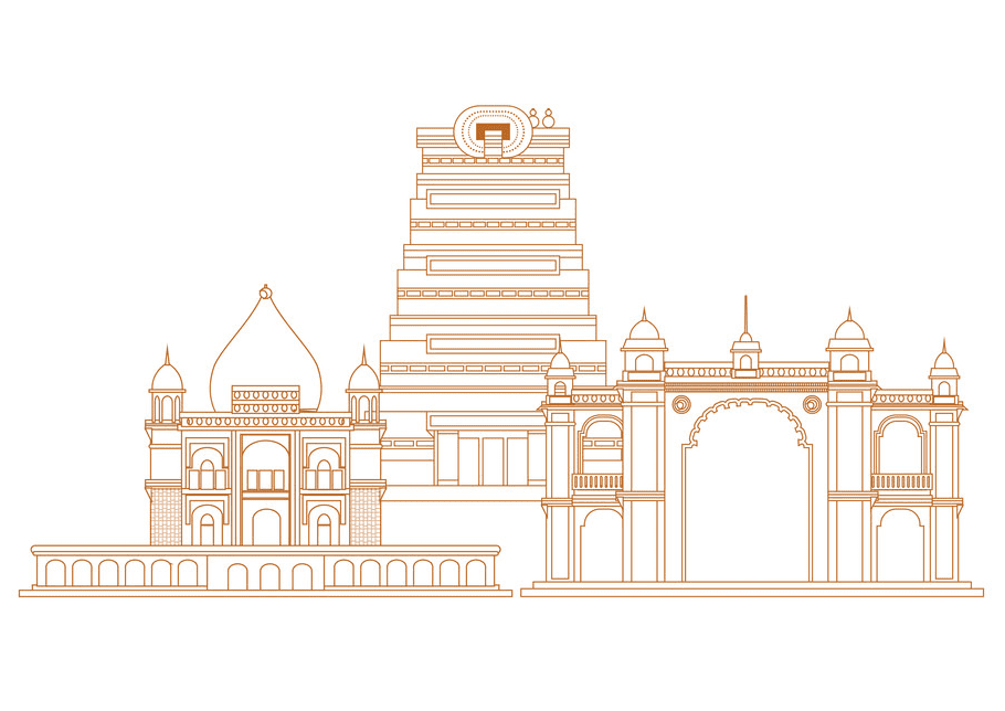 Monuments of India clipart for free