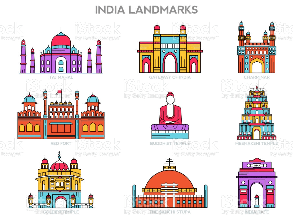 Monuments of India clipart free