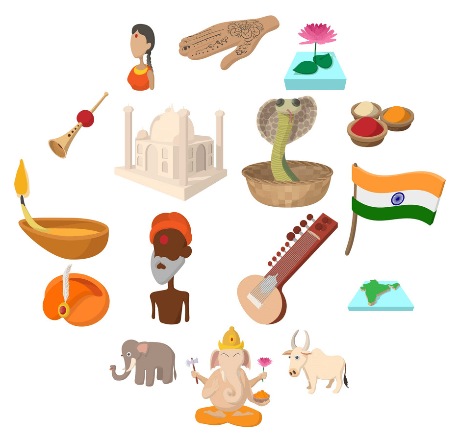 National Symbols of India clipart images