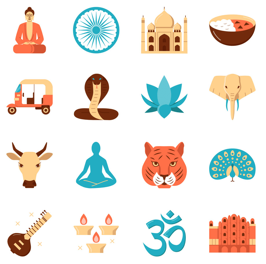 National Symbols of India clipart
