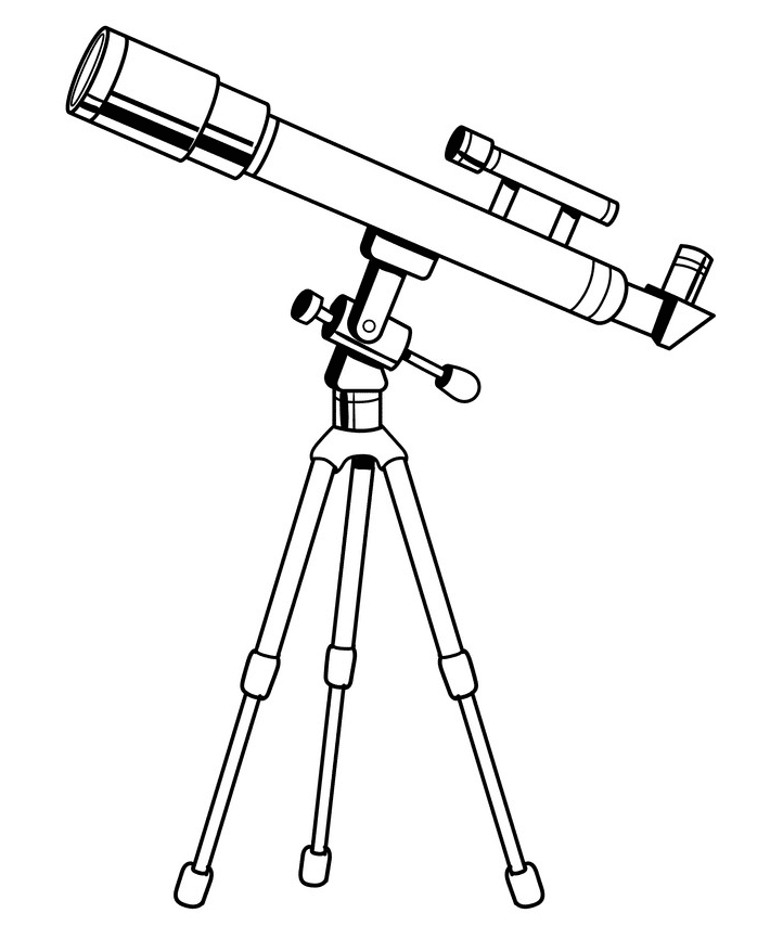 Telescope Clipart Black and White 1