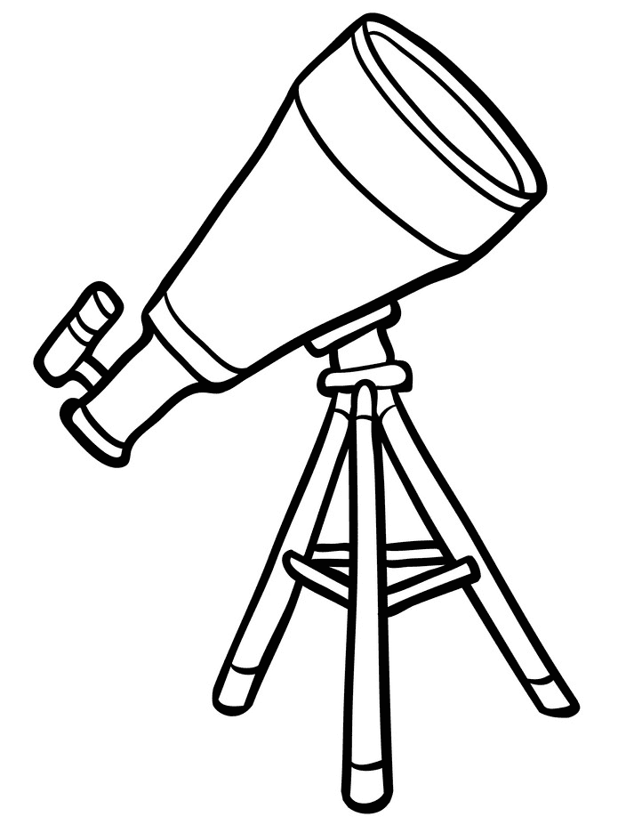Telescope Clipart Black and White 2