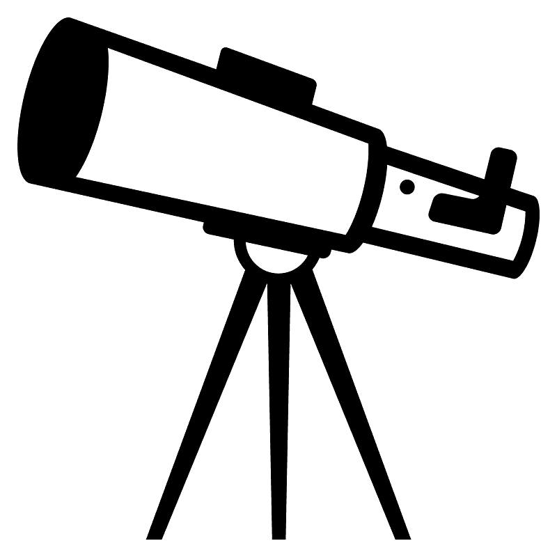 Telescope Clipart Black and White