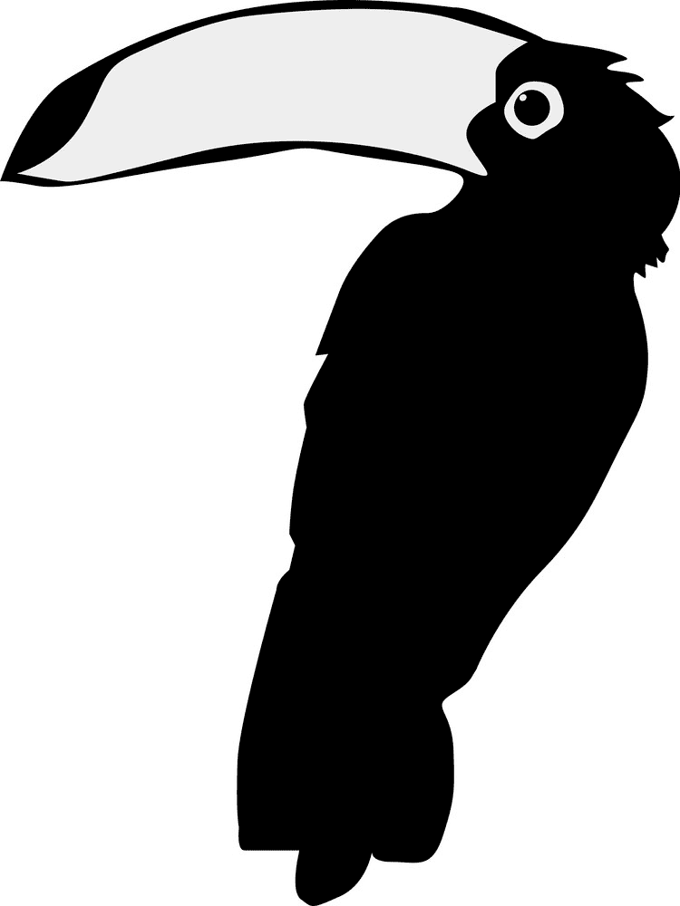 Toucan Clipart Black and White