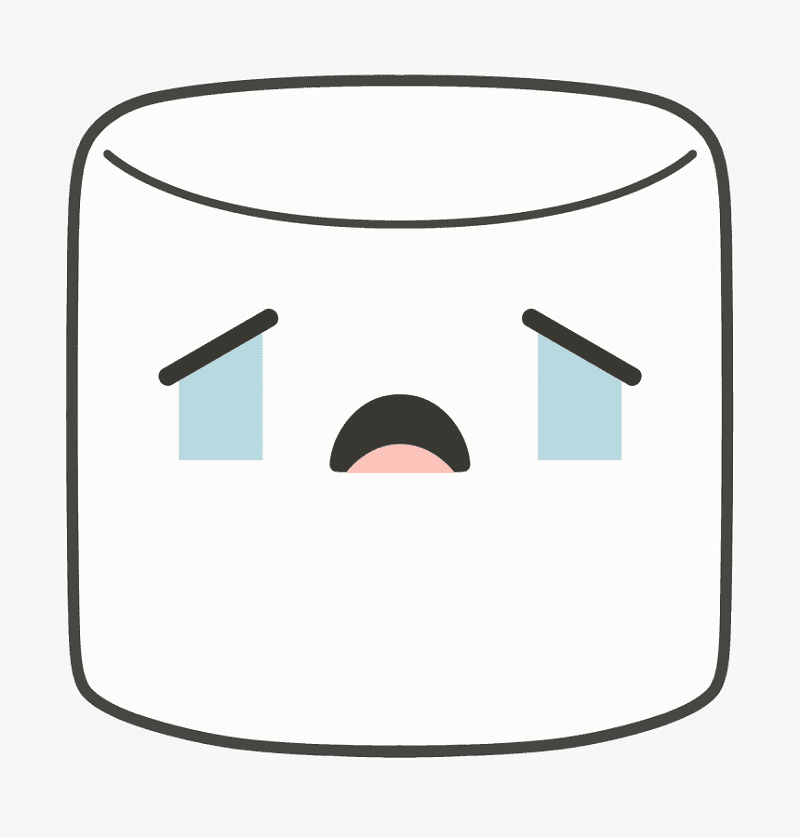 Crying Marshmallow Clipart