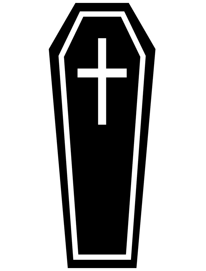 Download Coffin Clipart Black and White