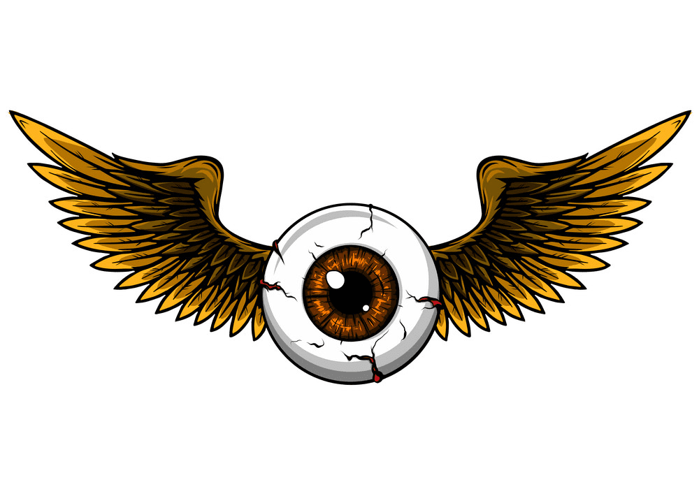 Flying Eyeball Clipart
