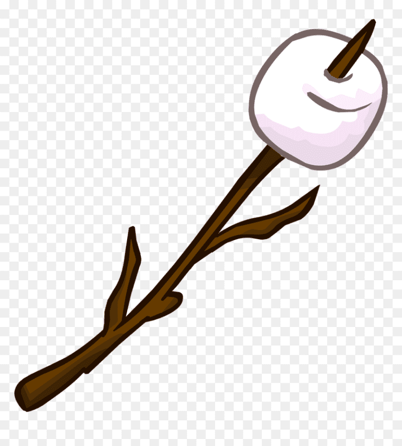 Marshmallow On A Stick Clipart For Free