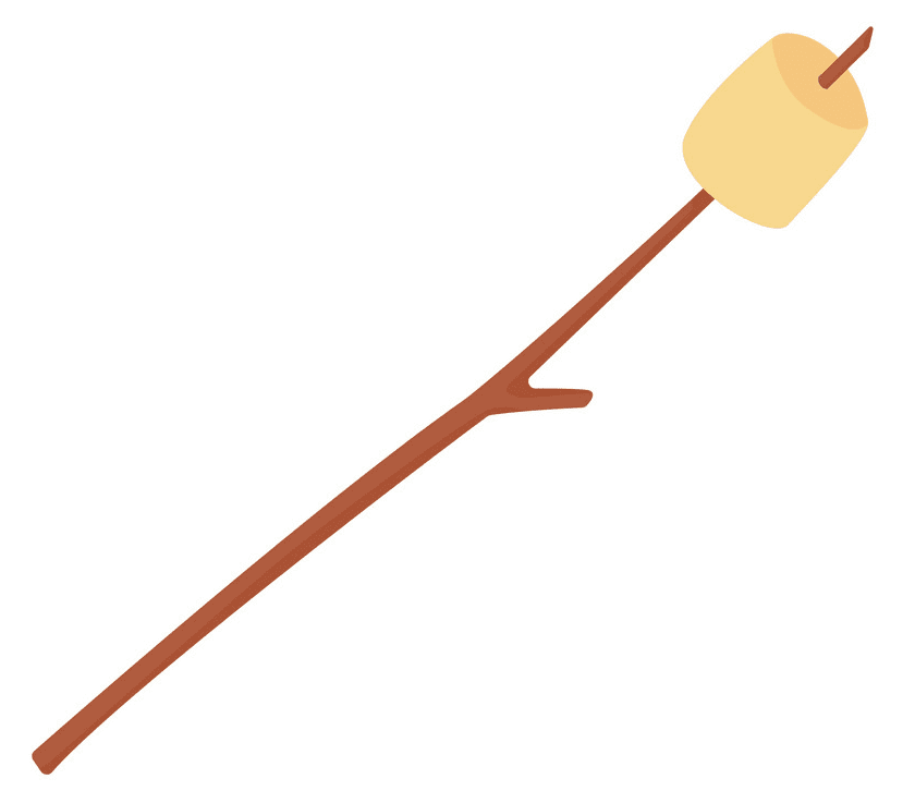 Marshmallow on A Stick Clipart