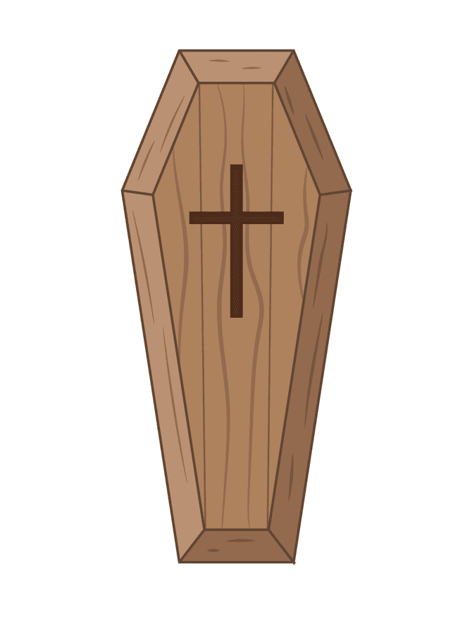 Wooden Coffin Clipart