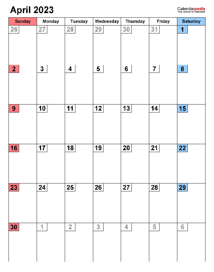 April 2023 Calendar Png Download