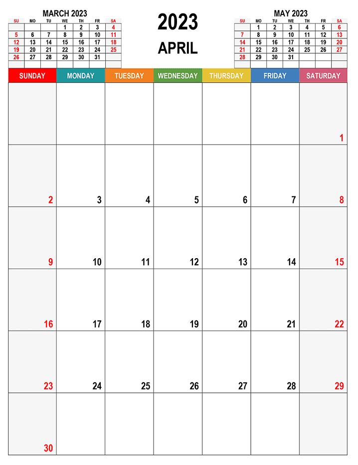 April 2023 Calendar Png Images